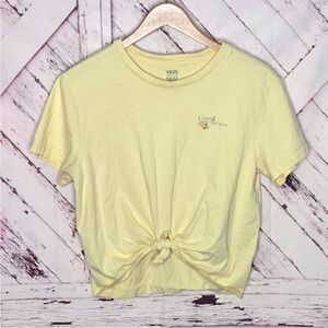 Vans Front Tie Butter Cream Crop Tee